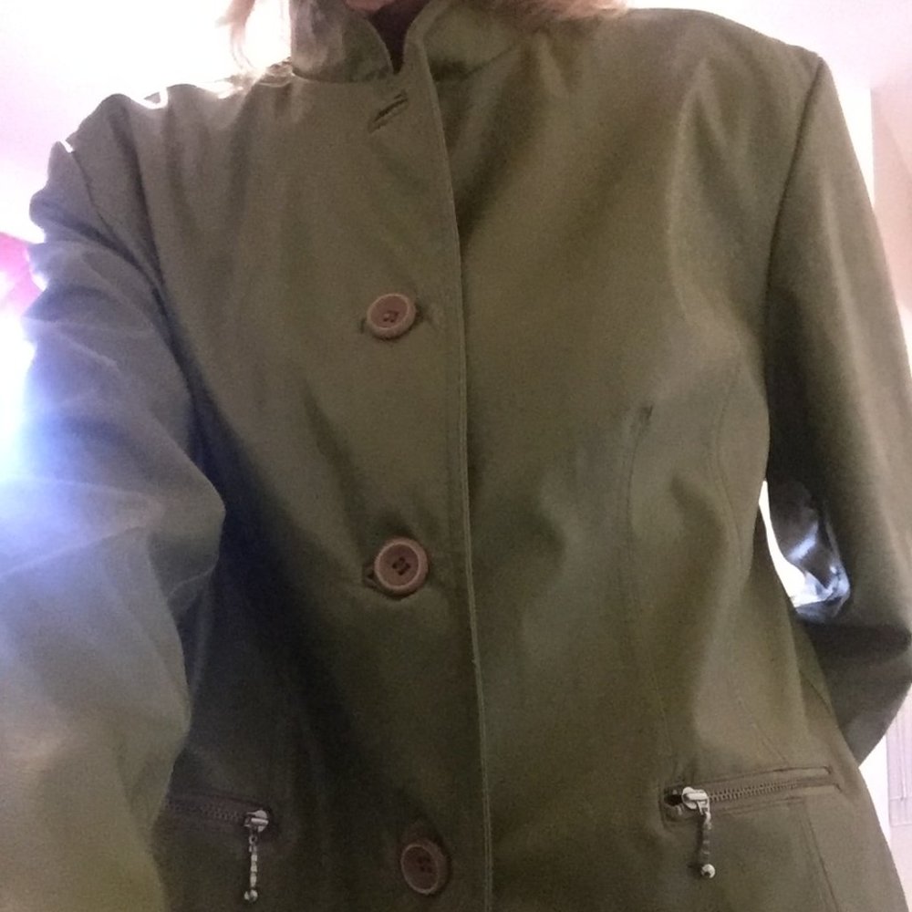 Green faux leather Jacket